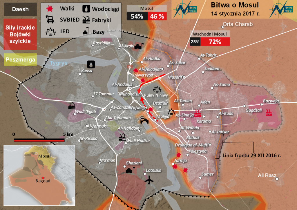 Bitwa o Mosul - 14 I 2017 r.