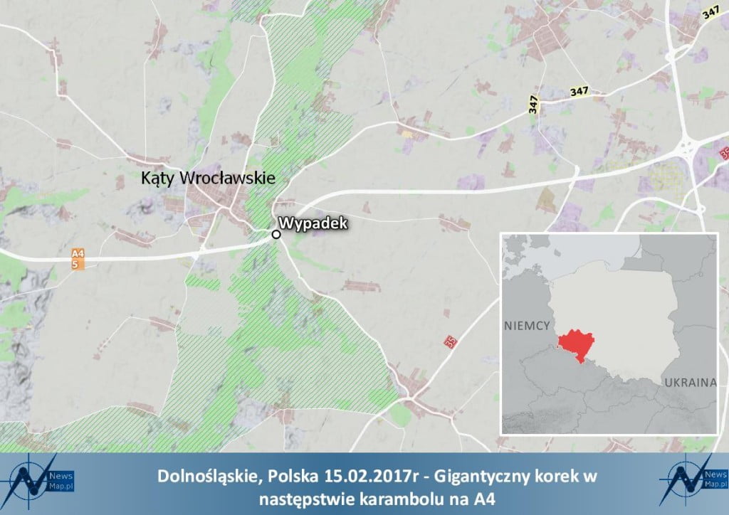 Gigantyczny korek w następstwie karambolu na A4