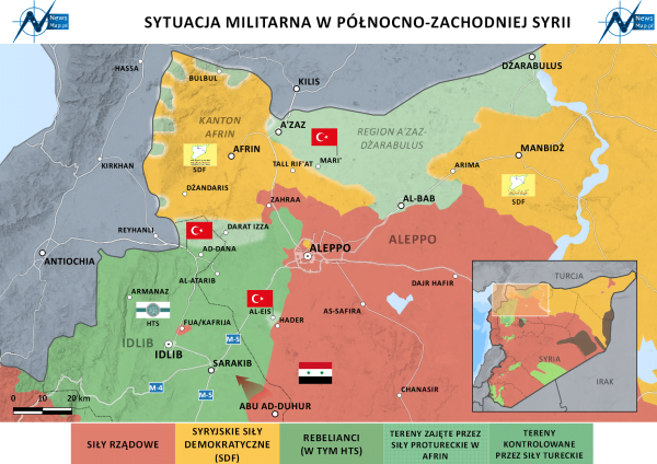 Sytuacja militarna w północno-zachodniej Syrii - D24