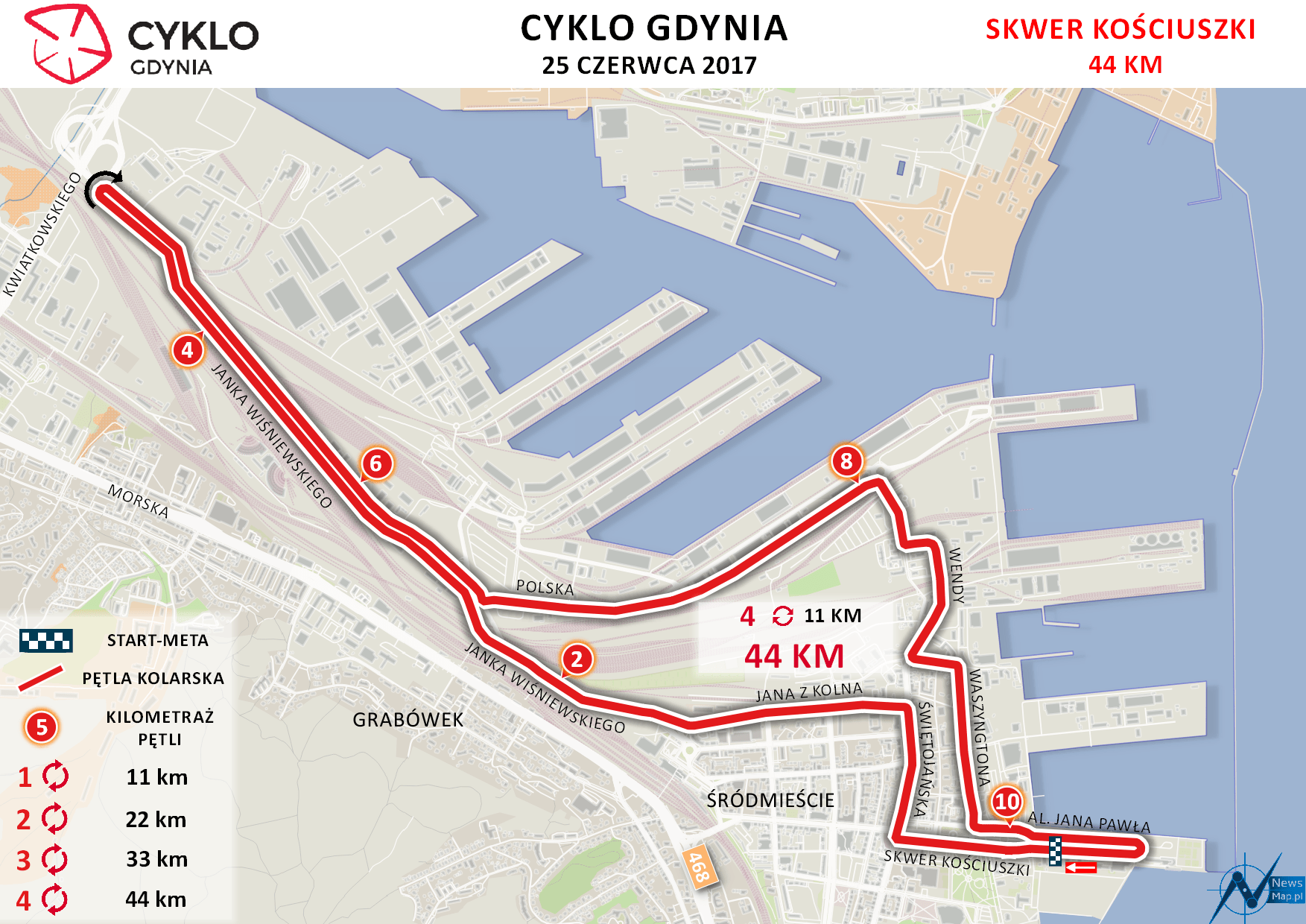 Cyklo Gdynia - mapa statyczna on-line