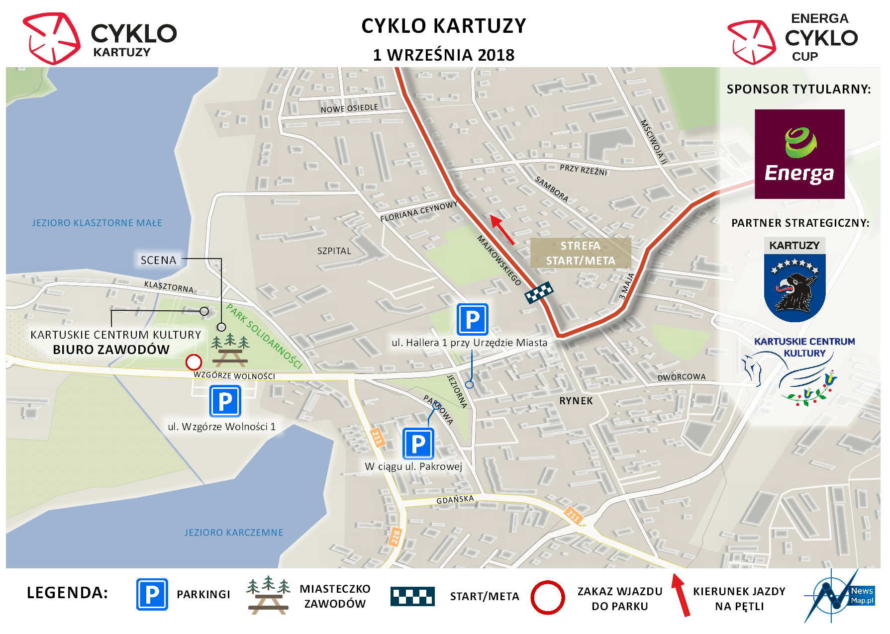 Cyklo Kartuzy 2018 - plan sytuacyjny (on-line)