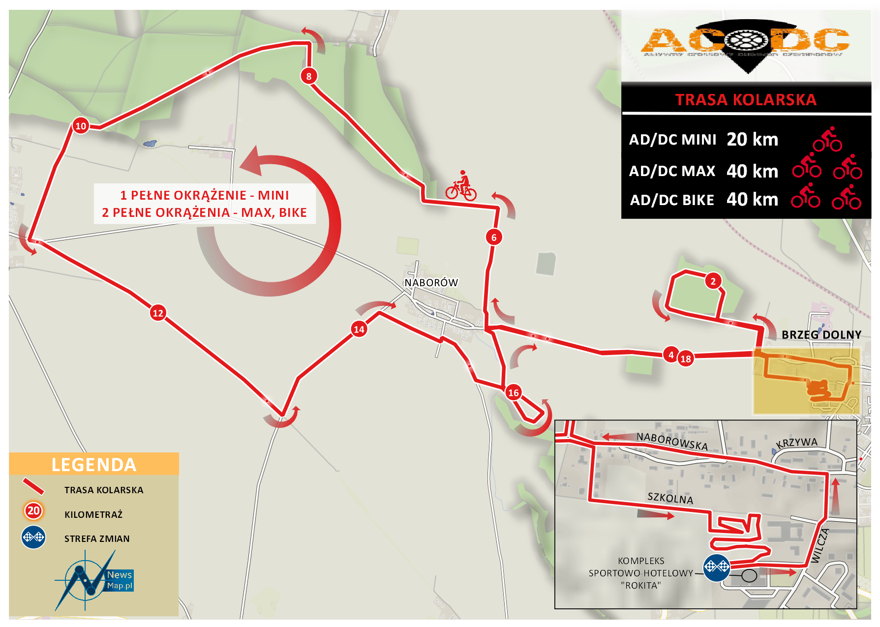 Duathlon AD;DC - trasa kolarska (mapa on-line)
