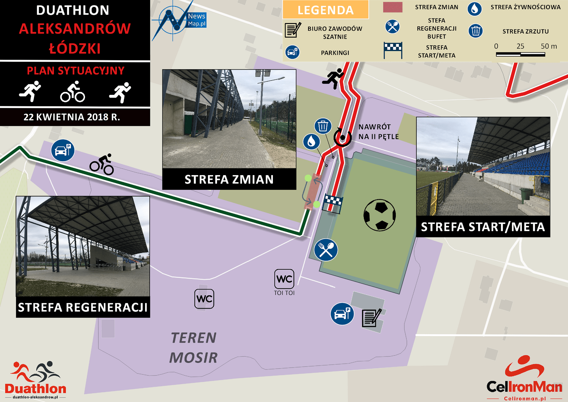 Duathlon Aleksandrów - plan sytuacyjny online