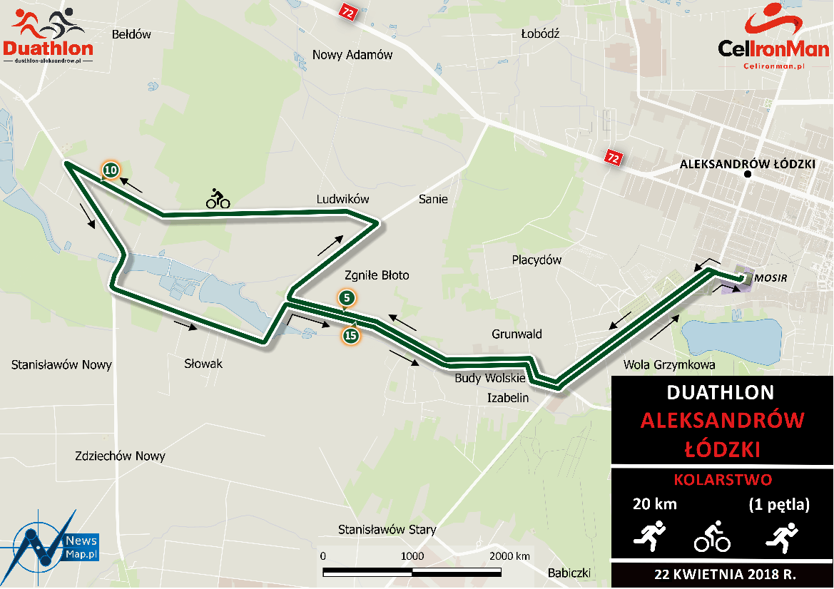 Duathlon Aleksandrów Łódzki - kolarstwo online