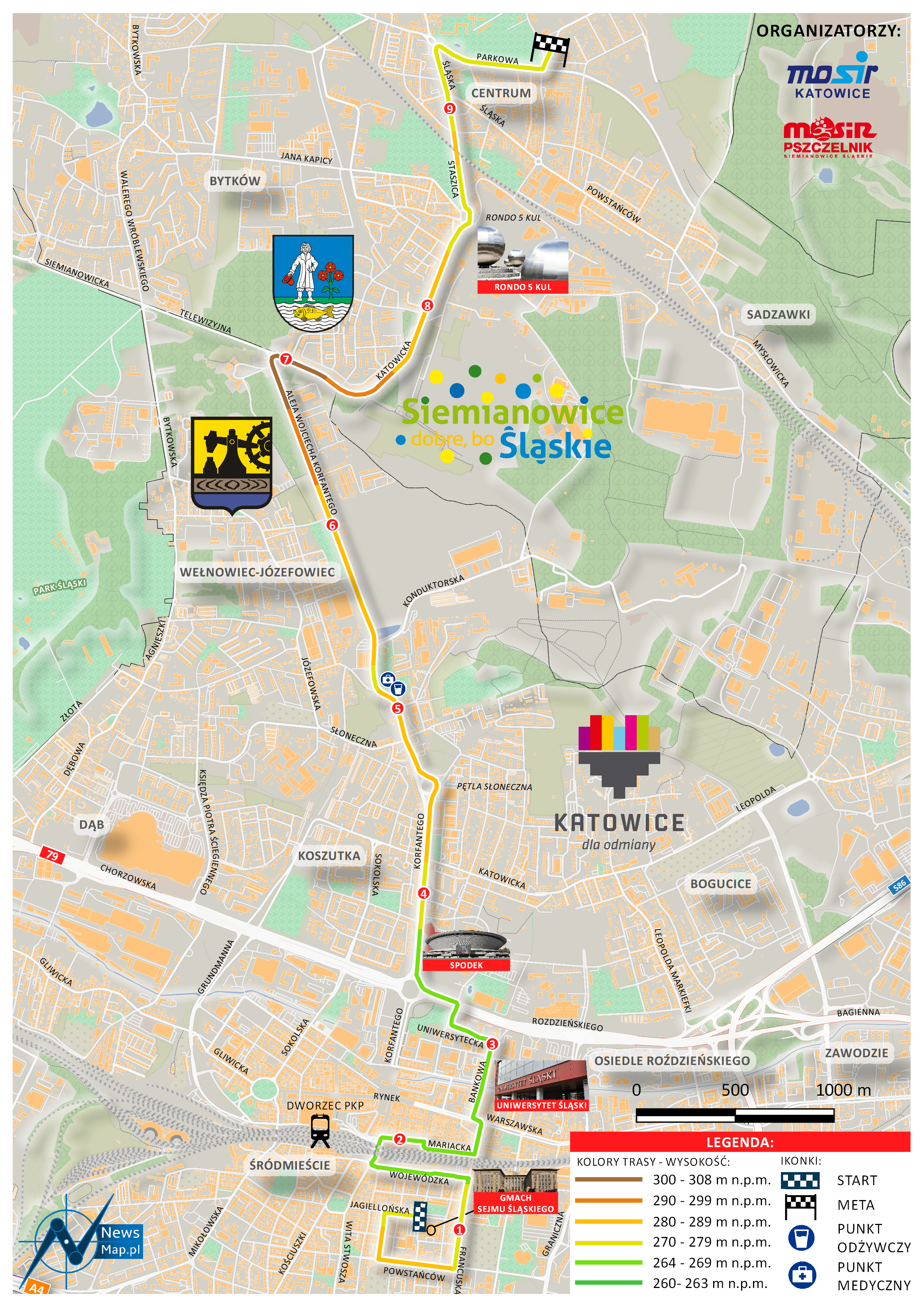 Mapa statyczna Bieg Korfantego (on-line)