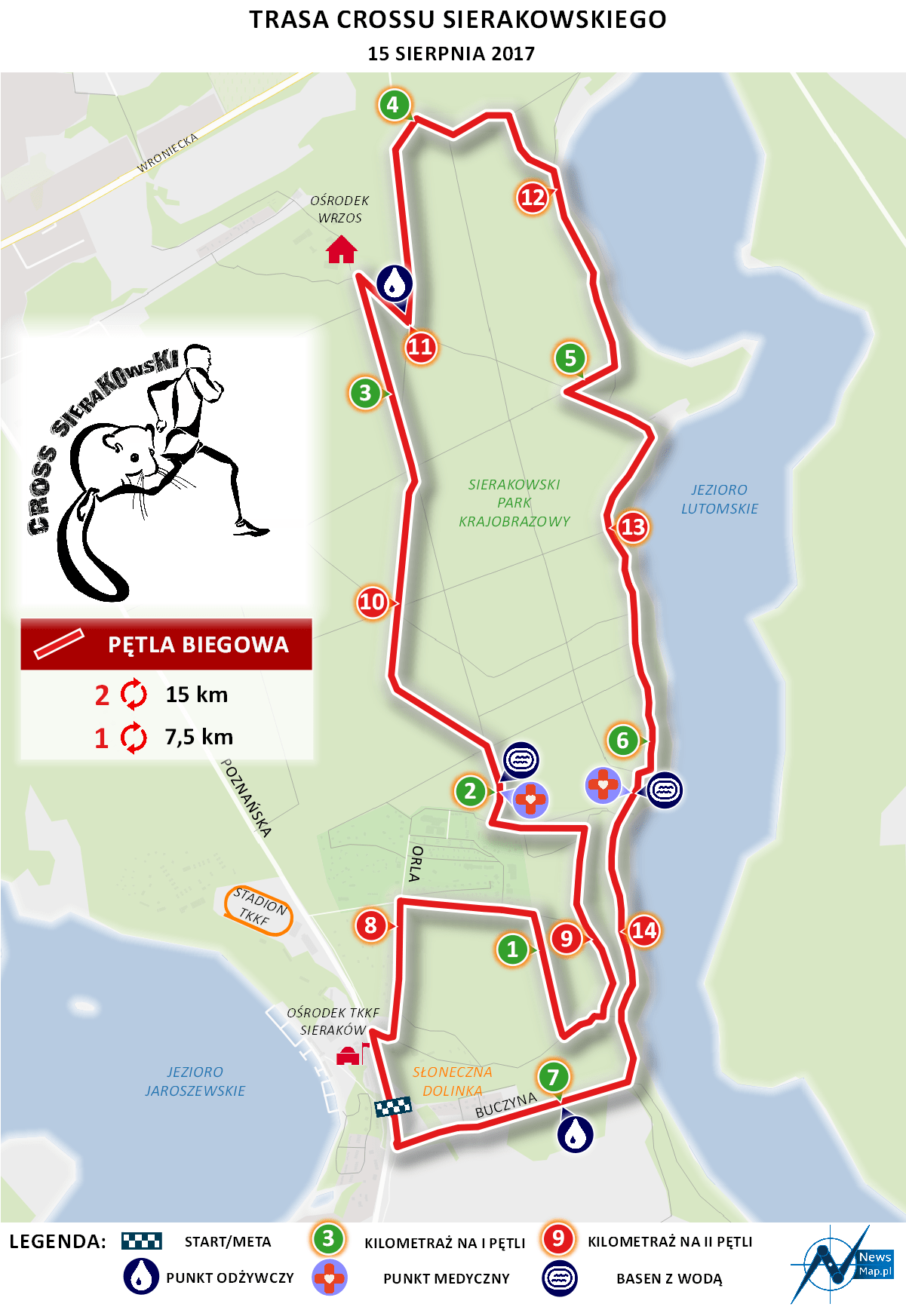 Mapa statyczna Crossu Sierakowskiego