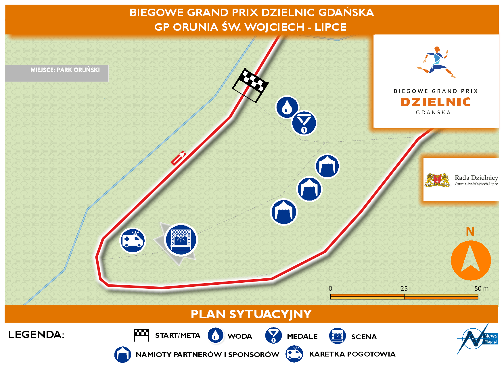 Mapa statyczna GP Orunia - plan sytuacyjny (on-line)