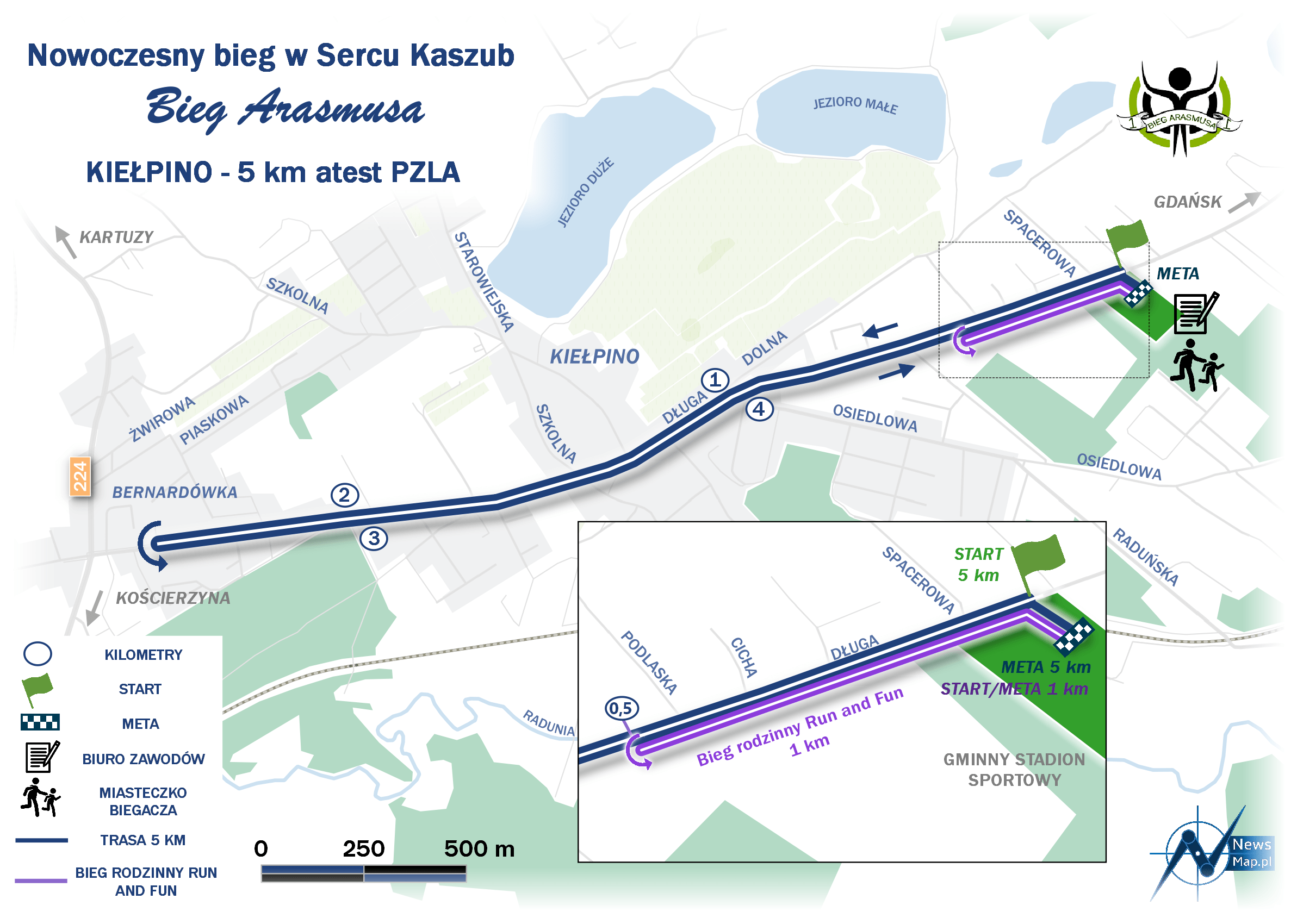 Mapa statyczna III Bieg Arasmusa (on-line) - wersja minimalistyczna
