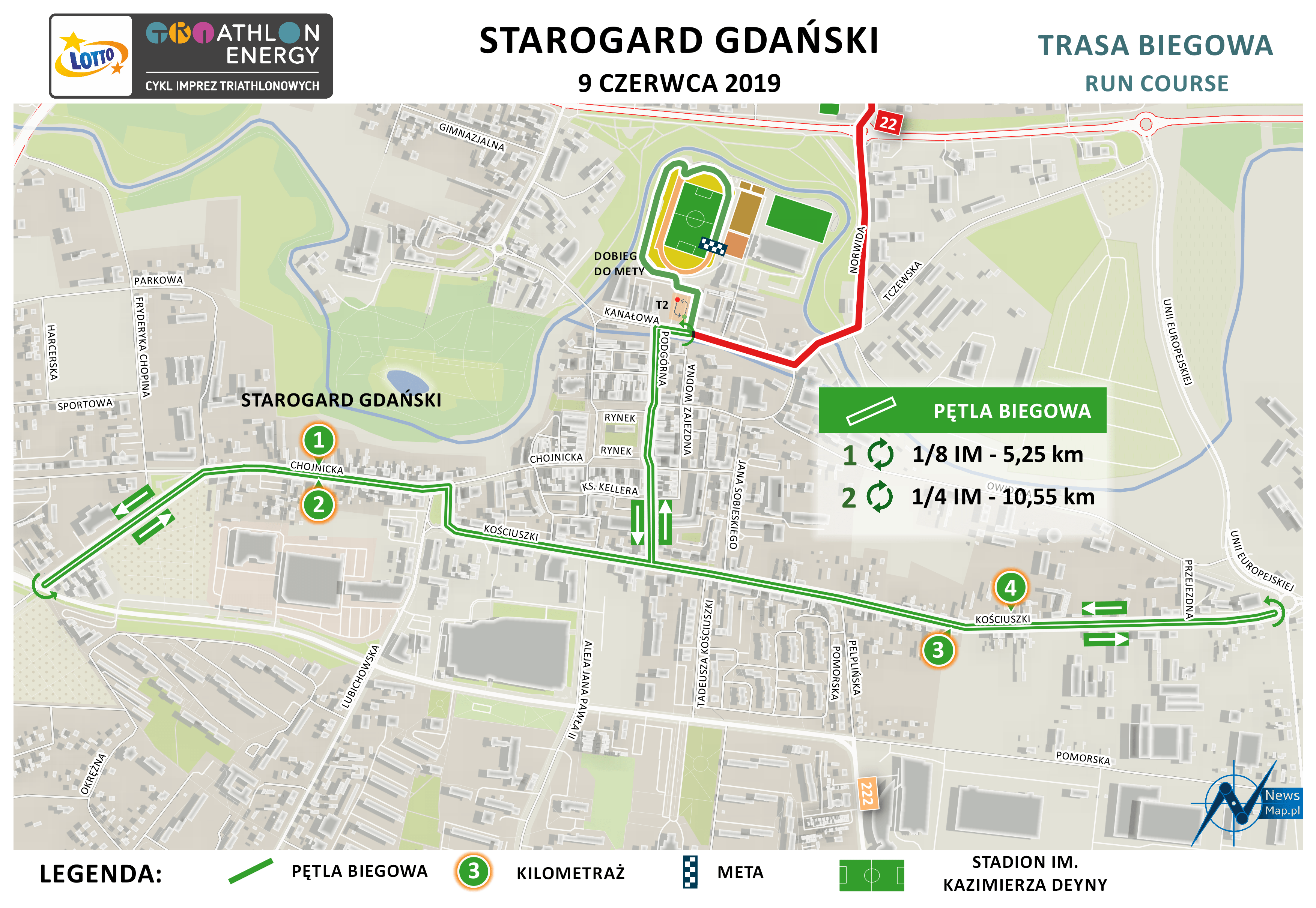 Mapa statyczna Starogard 2019 - bieg