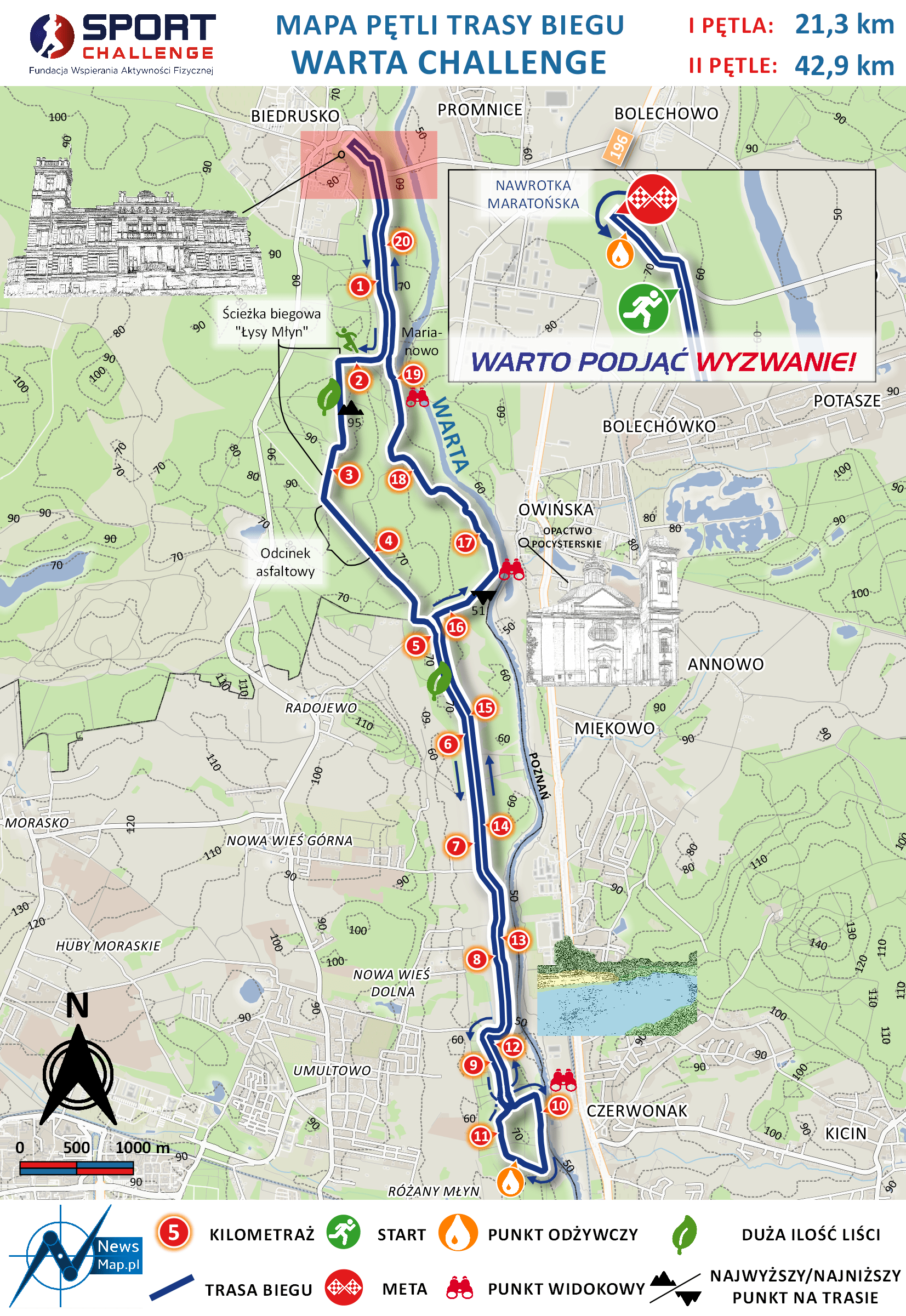 Mapa statyczna Warta Challenge