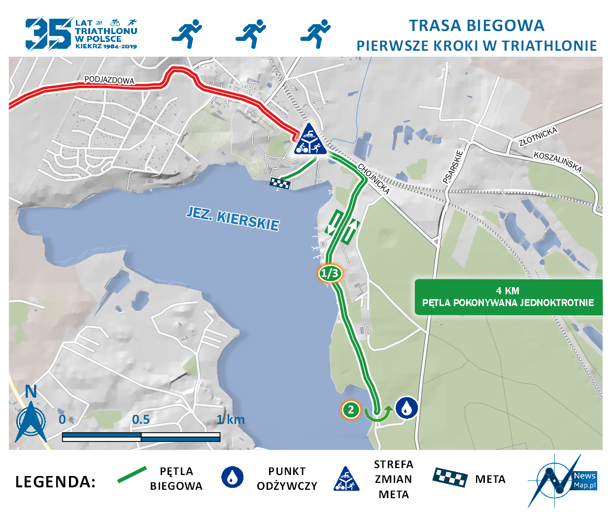 Mapa statyczna - bieg dystans pierwsze kroki