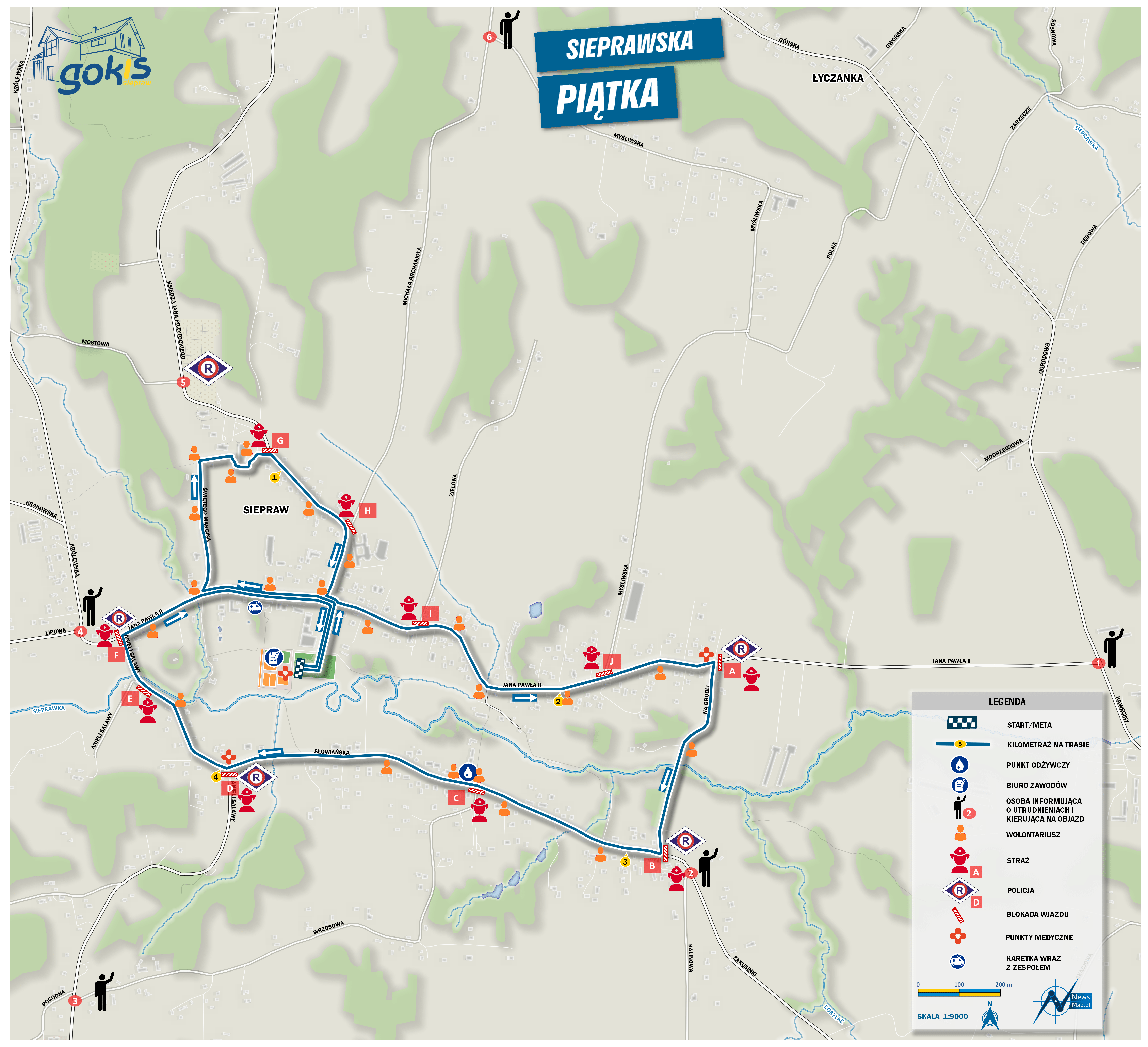 Sieprawska Piątka - plan organizacji ruchu