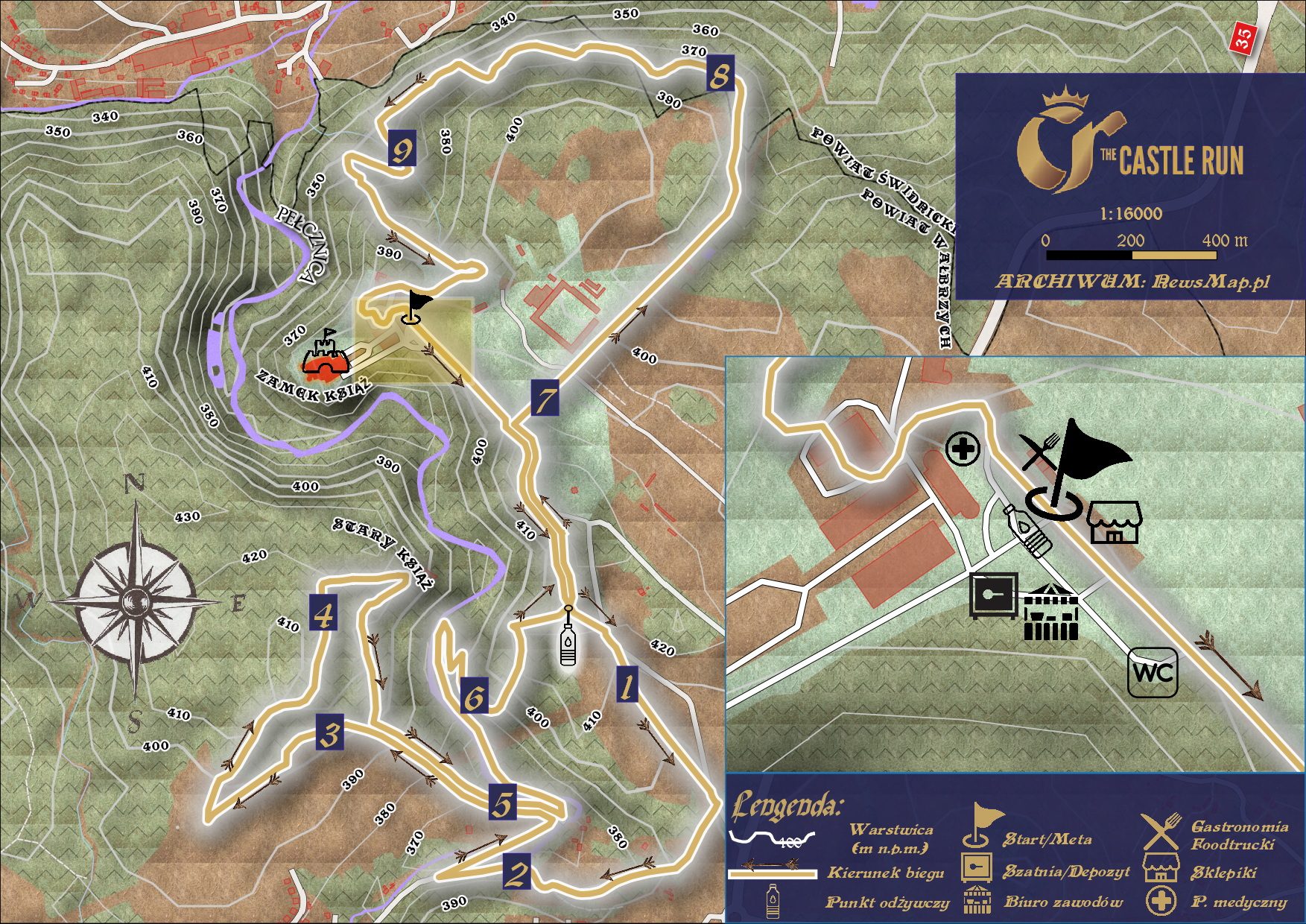 The Castle Run - mapa statyczna stylizowana