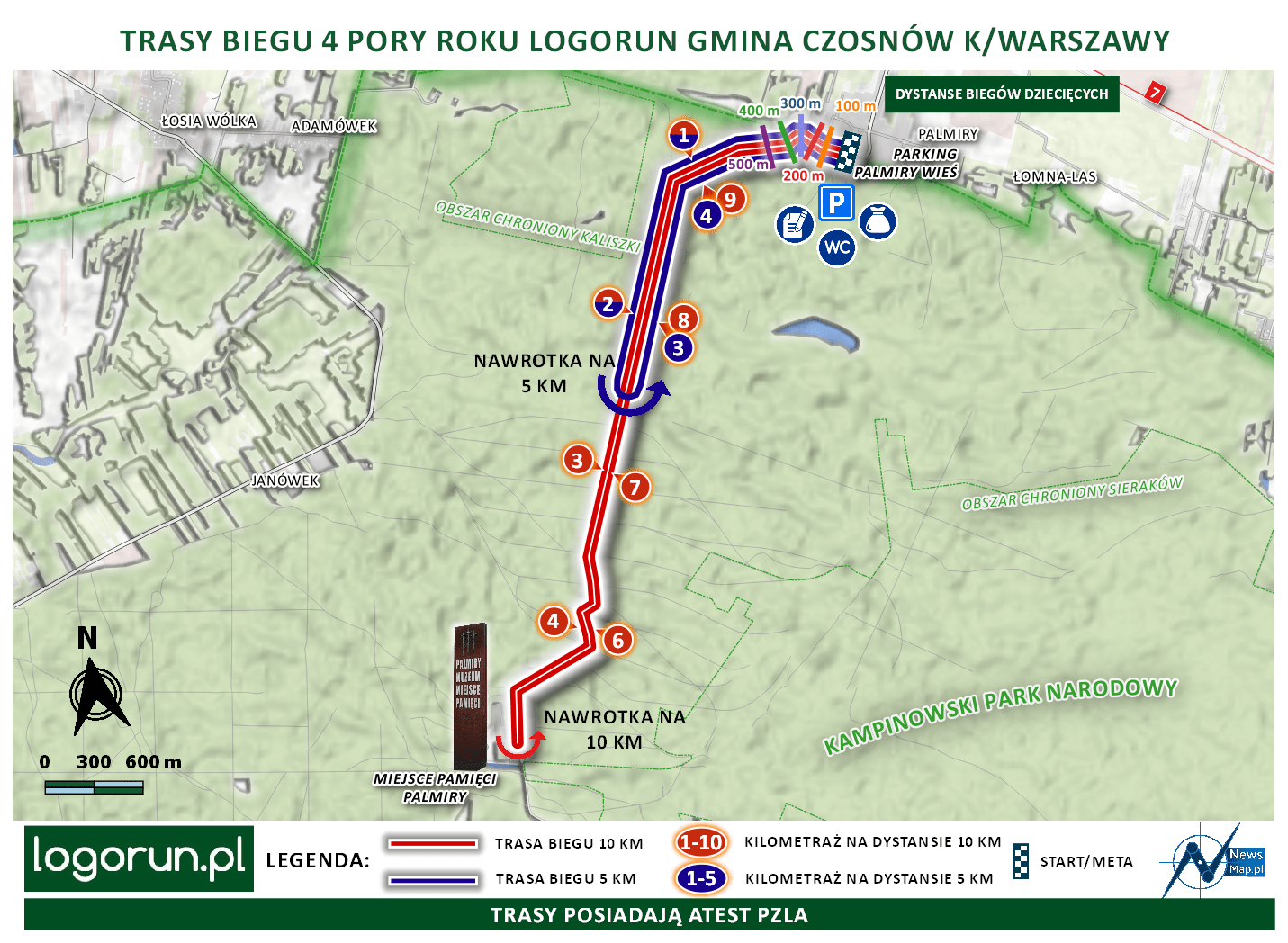 Trasa LogoRun Palmiry (on-line)