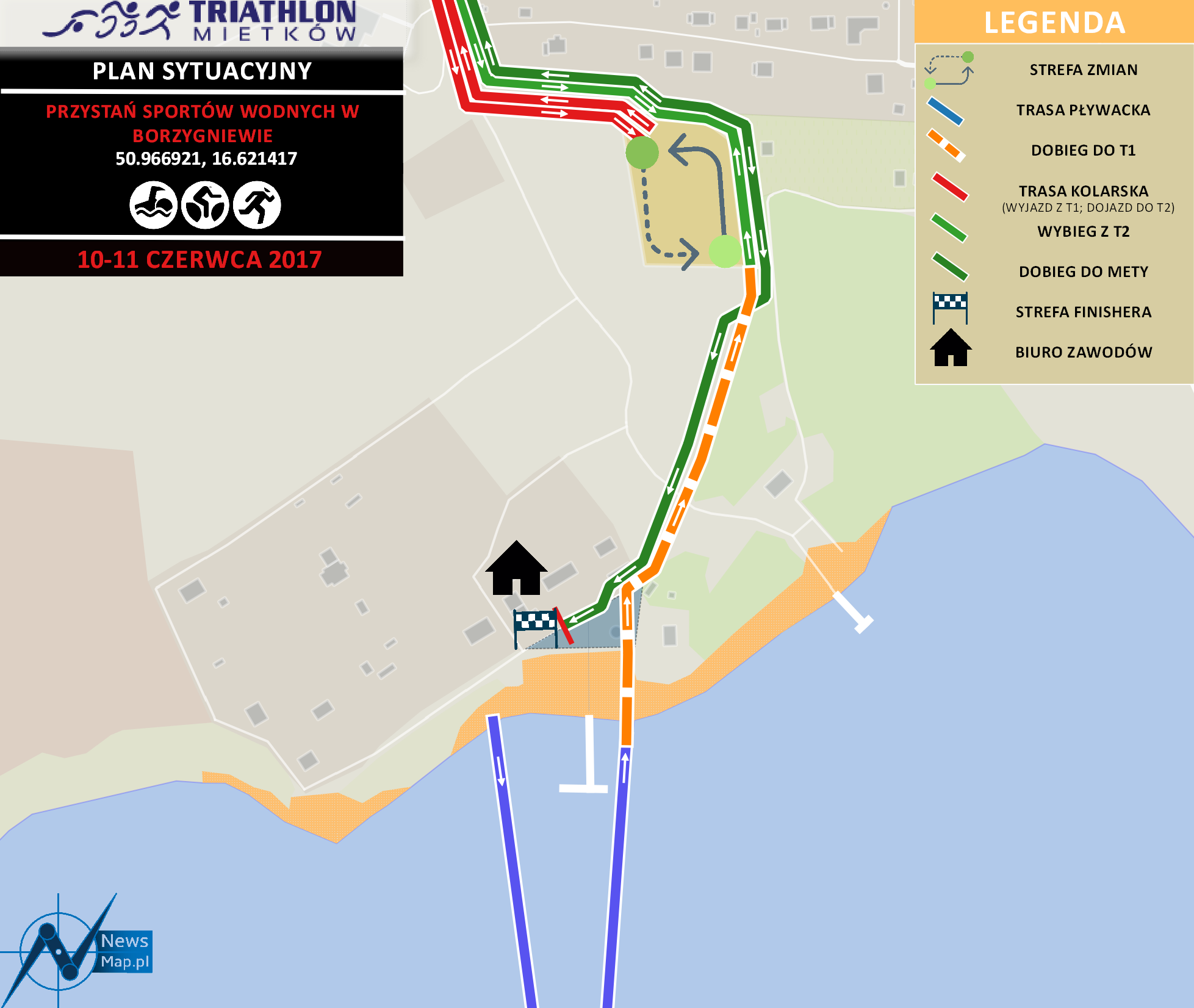 Triathlon Mietków - plan