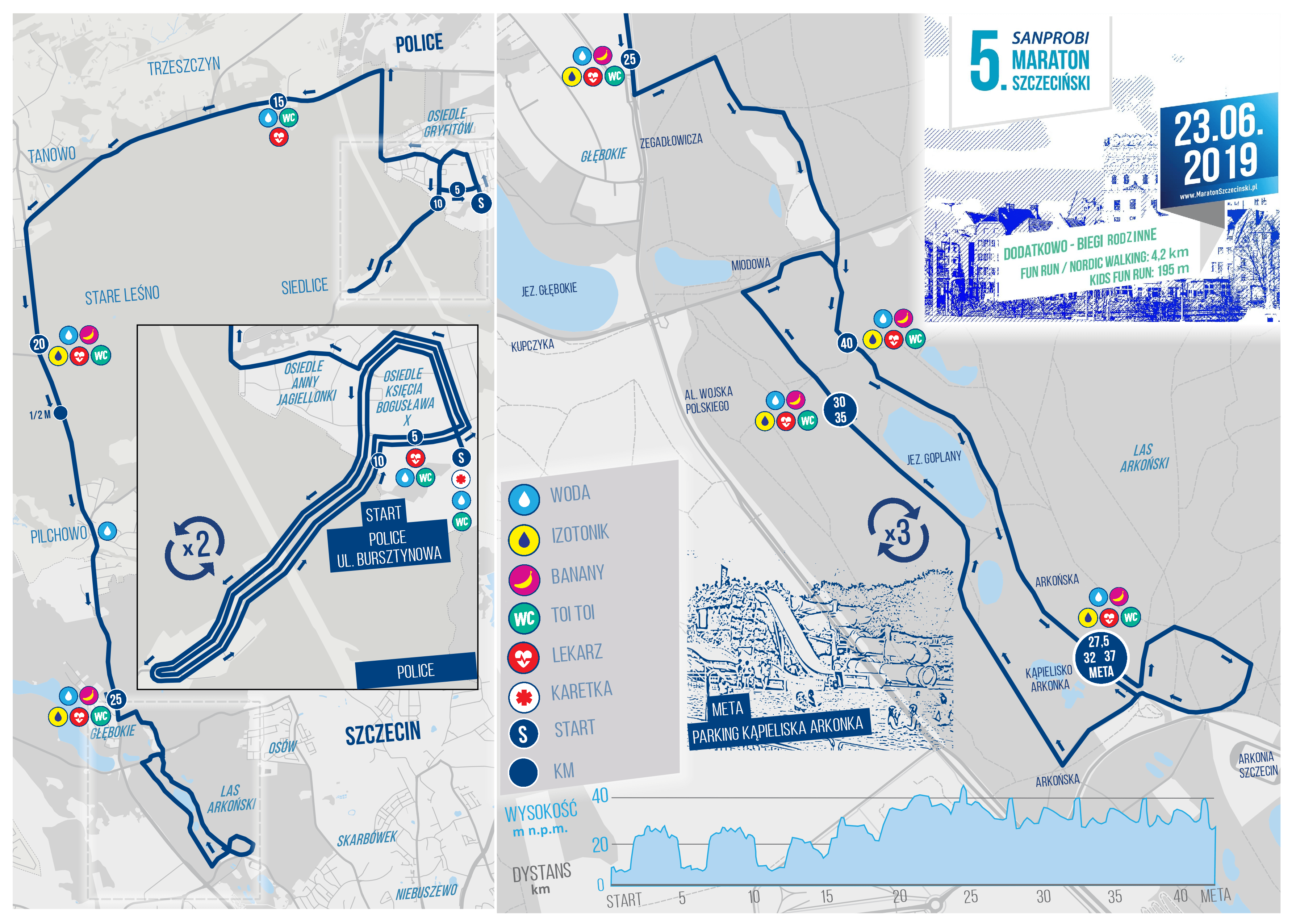 Mapa statyczna 5. Sanprobi Maraton Szczecin (on-line)