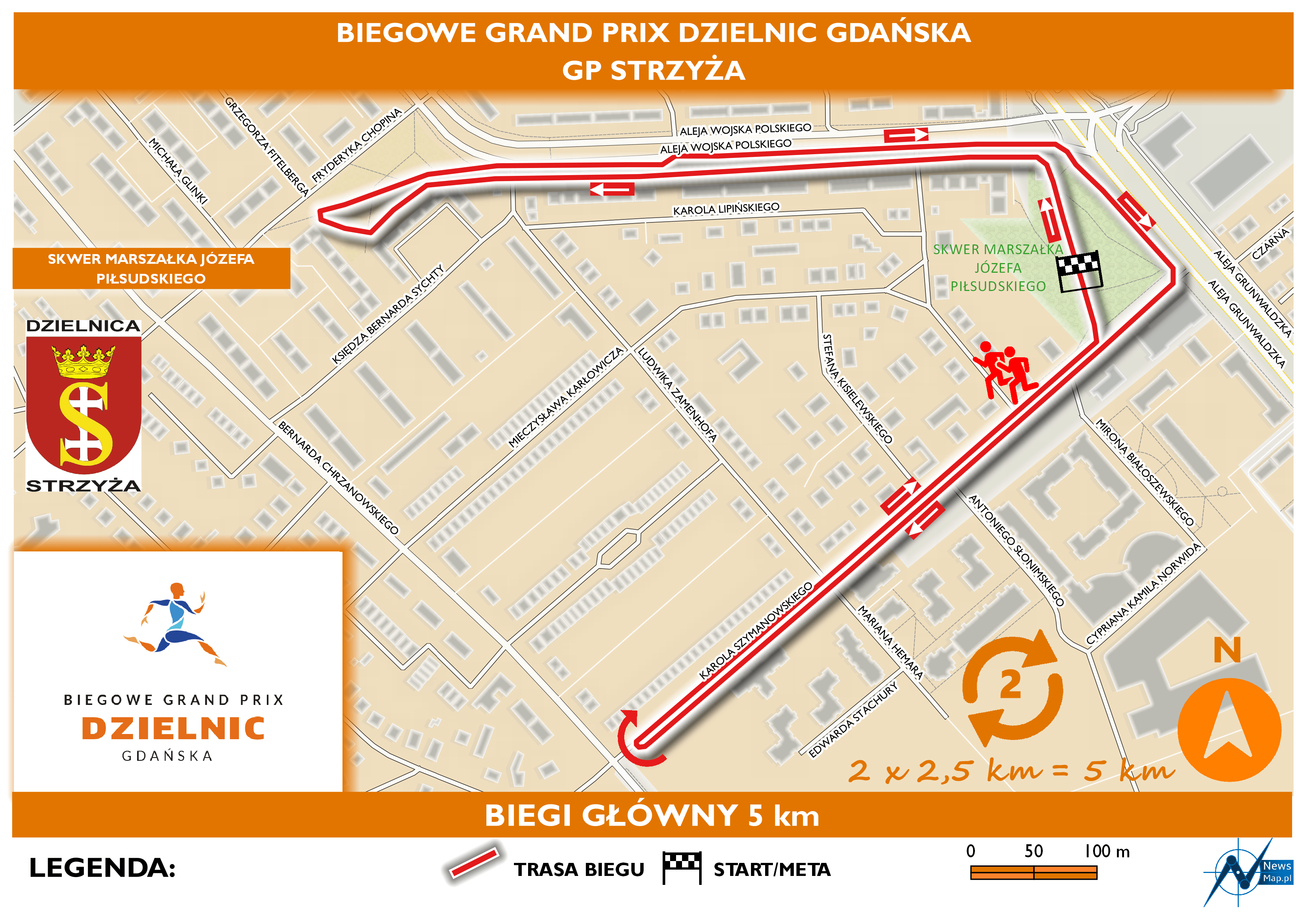Mapa statyczna GP Strzyża - bieg główny