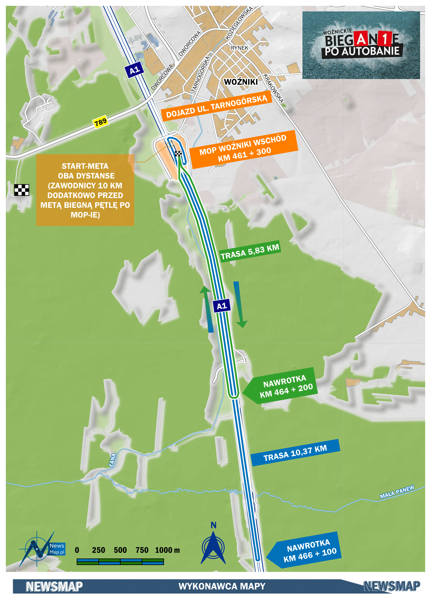 Mapa statyczna - bieg 5-10 km (wektor)-1