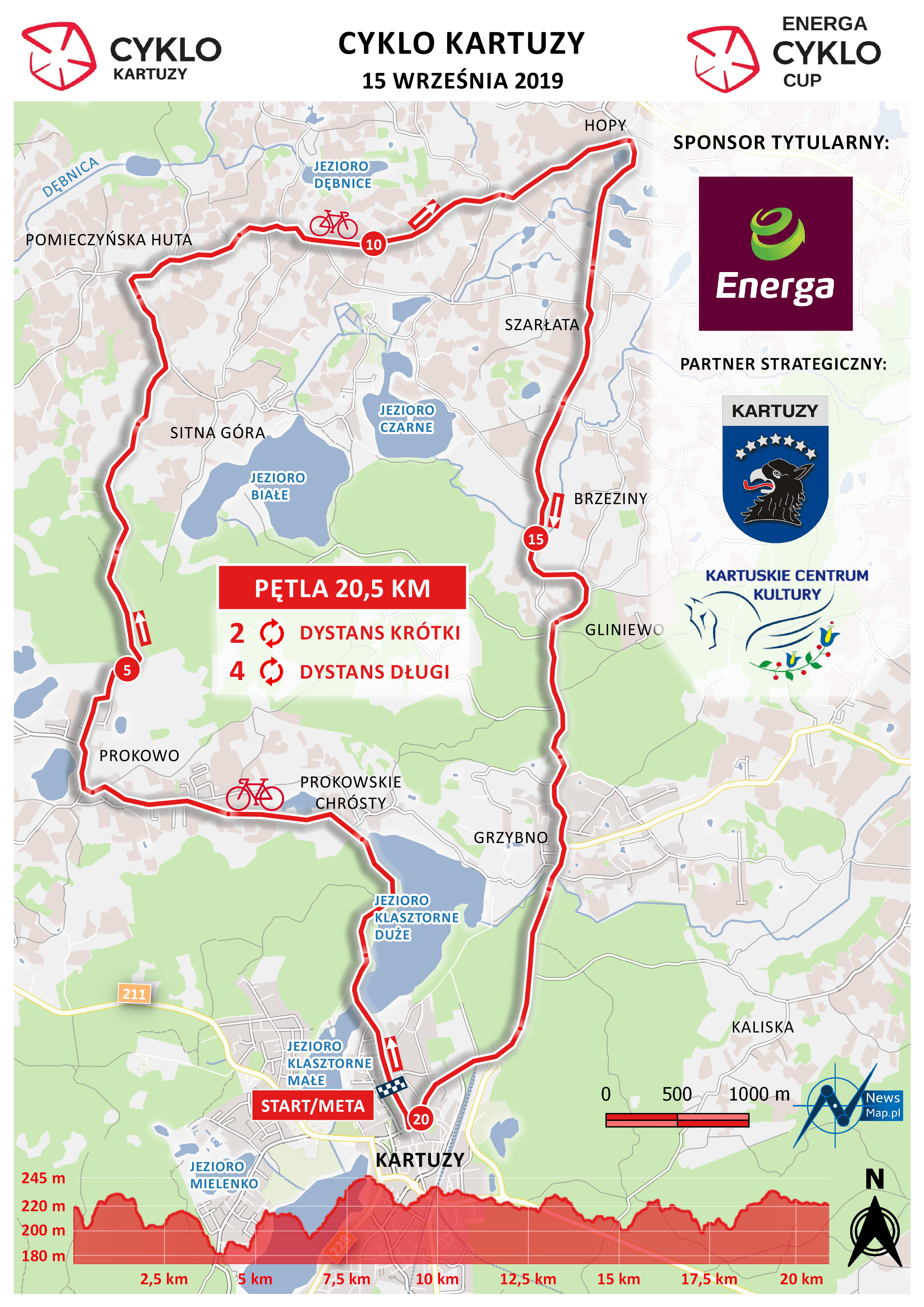 Cyklo Kartuzy 2019 - mapa trasy (on-line)
