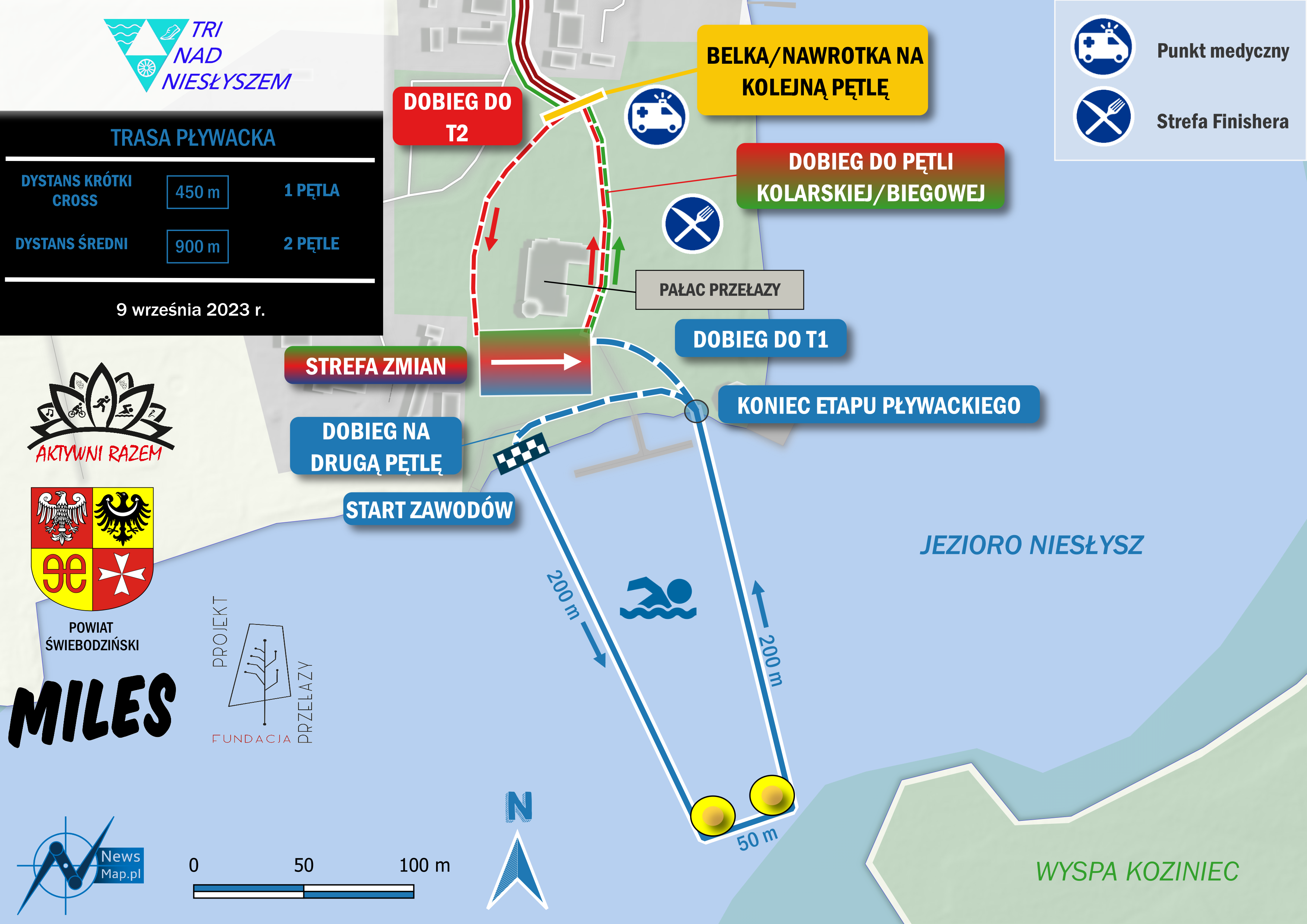 Mapa-statyczna-Triathlon-nad-Nieslyszem-plywanie