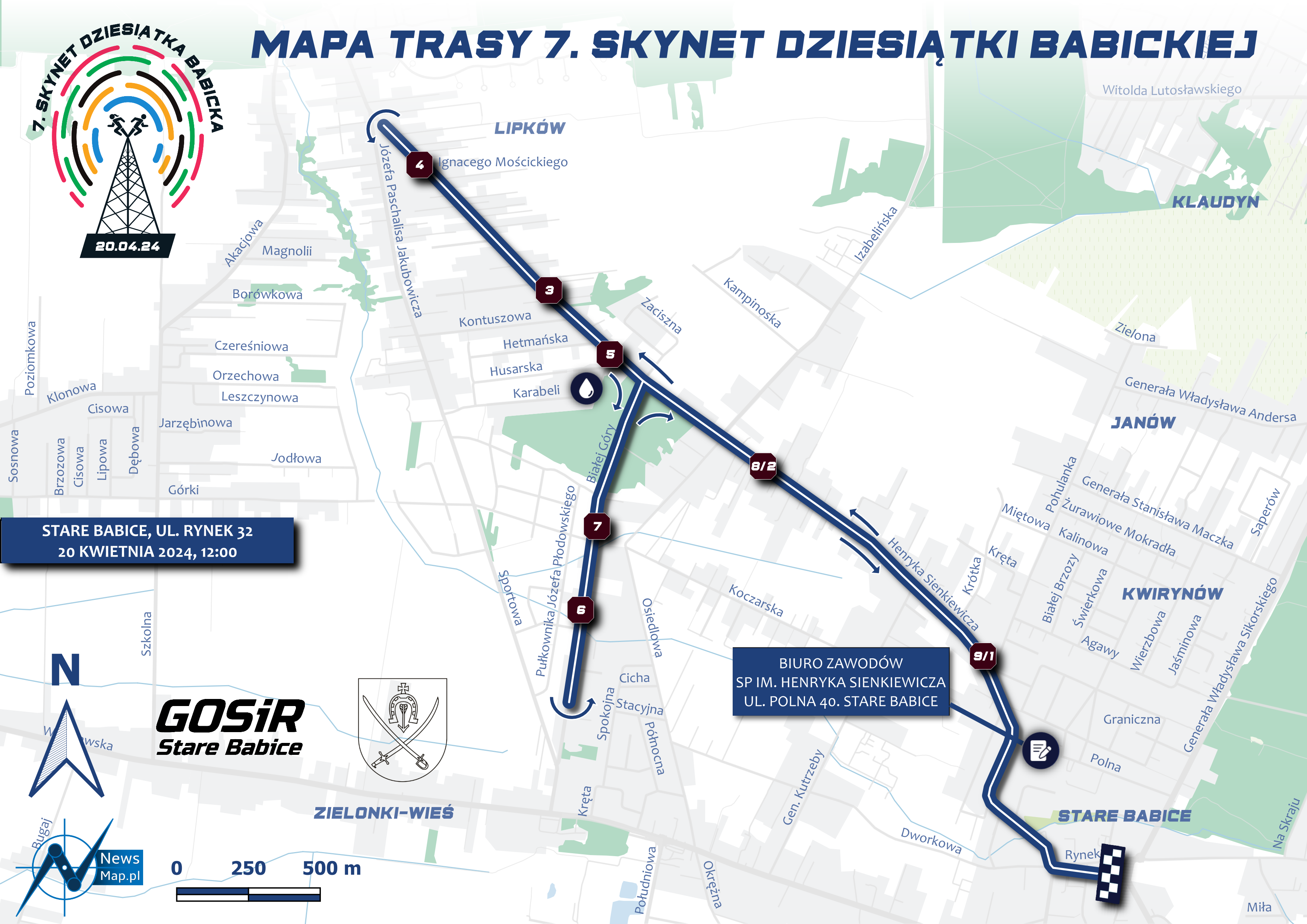 Mapa statyczna 7. Babickiej Dziesiątki 2024 (on-line)