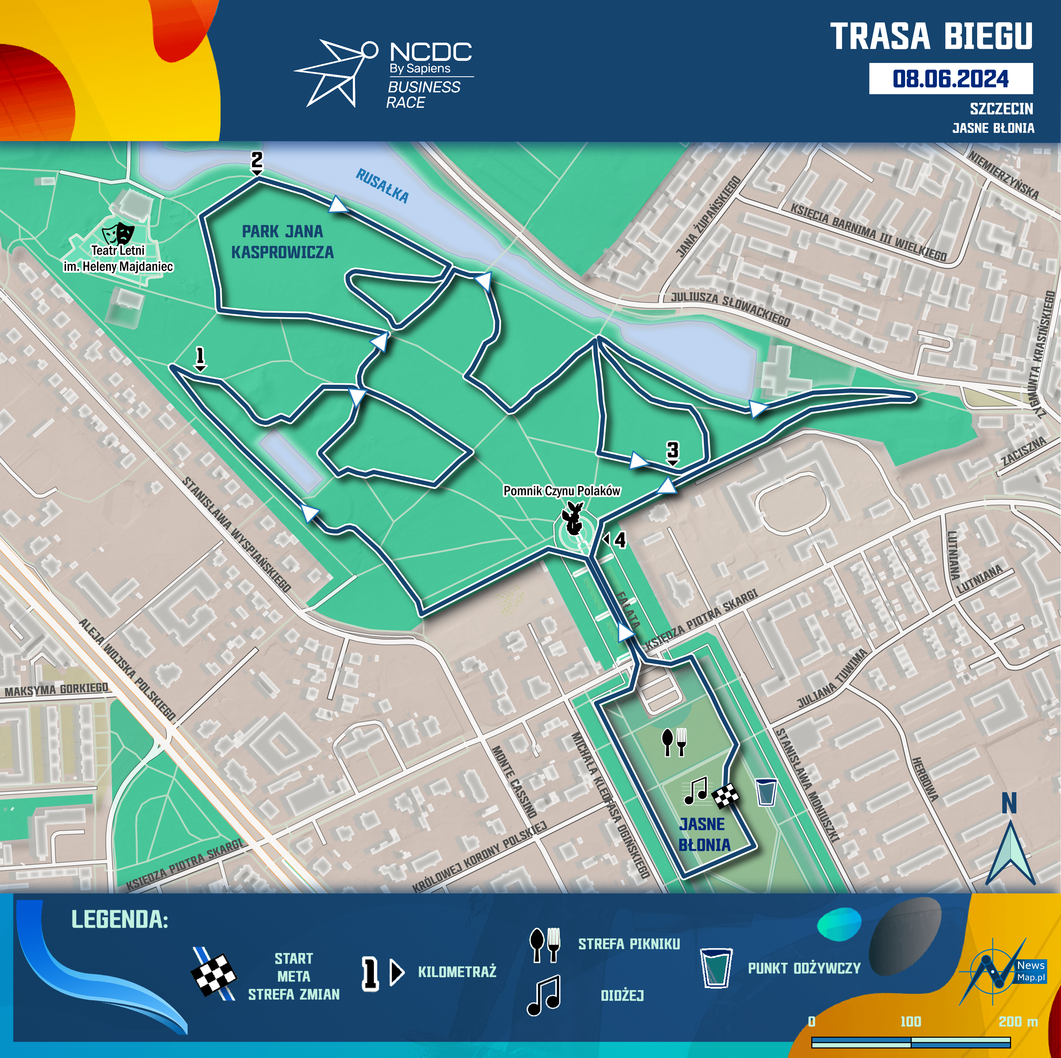 Mapa statyczna trasy NCDC 2024